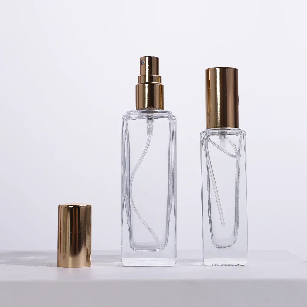 3 / 4 / 5 / 10 / 15 / 20 / 30 ml Small rectangular perfume bottle with spray pump