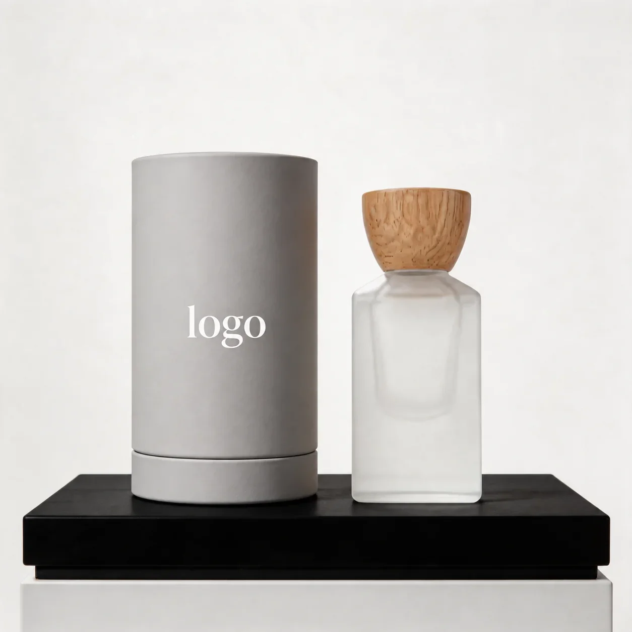 30 / 50 / 100 ml Frosted rectangular perfume bottle in presentation box