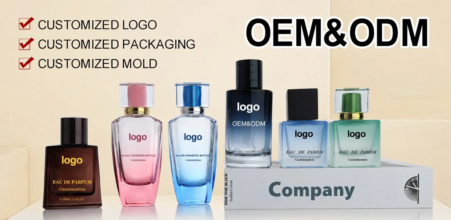30 / 50 / 100 ml Frosted rectangular perfume bottle in presentation box