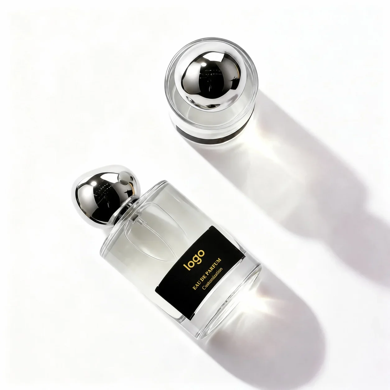 30 / 50 / 100 ml Cylindrical perfume bottle with rounded cap