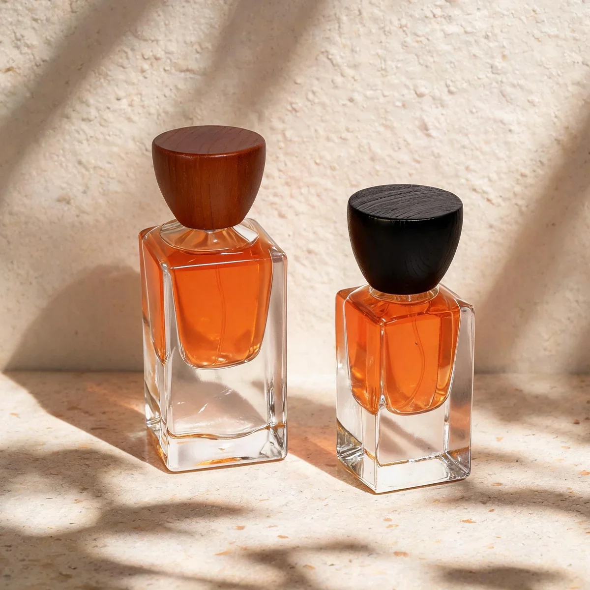 30 / 50 ml Rectangular perfume bottle with cup-shaped cap