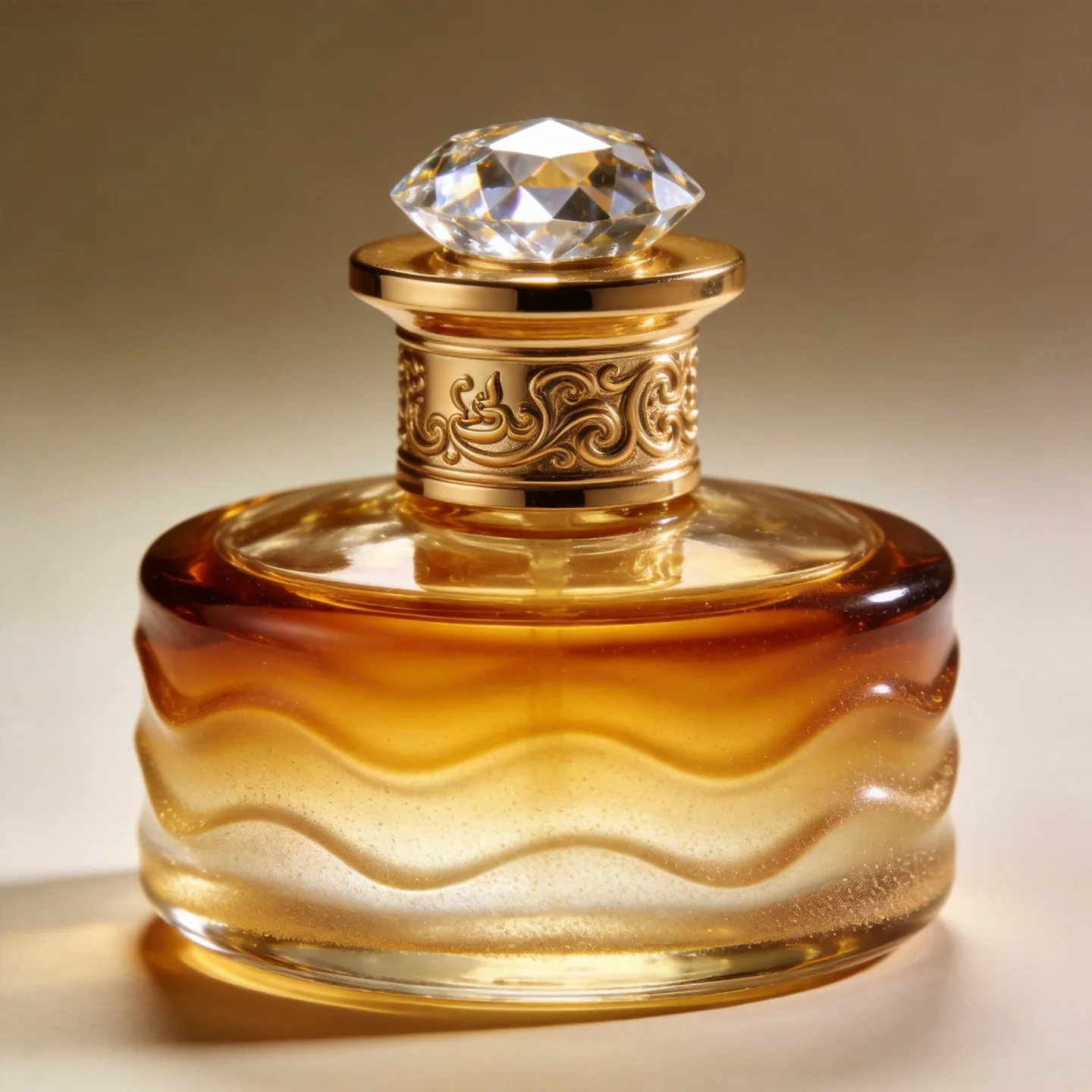 50 / 100 ml Sculpted perfume bottle with mirror-look finish