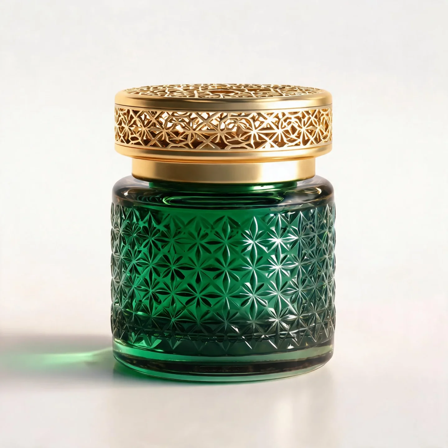 50 / 100 ml Perfume bottle with ornate patterned cap