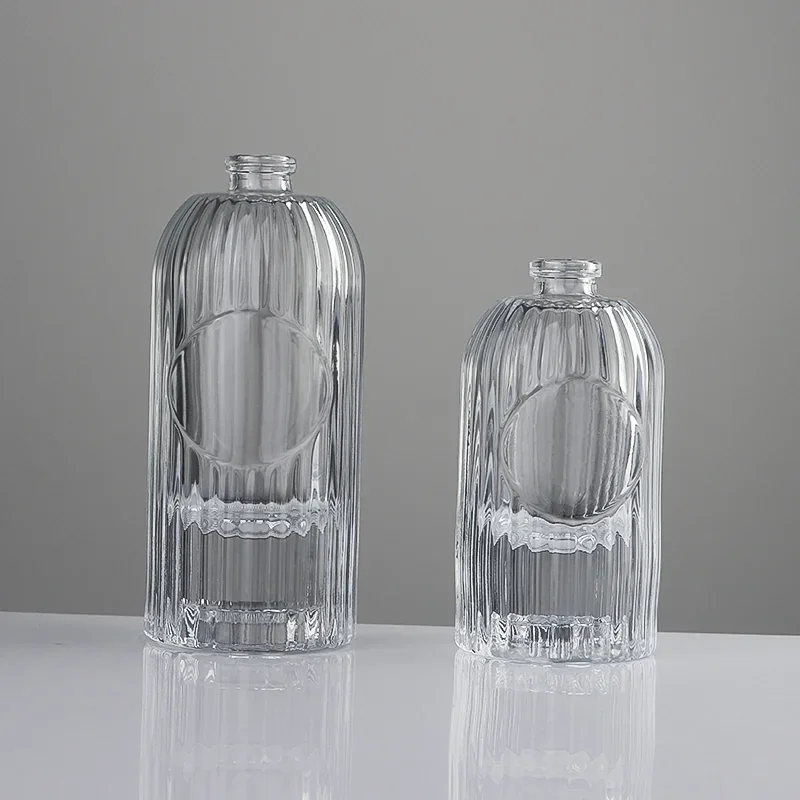 30 / 50 / 100 ml Fluted cylindrical perfume bottle with ball cap