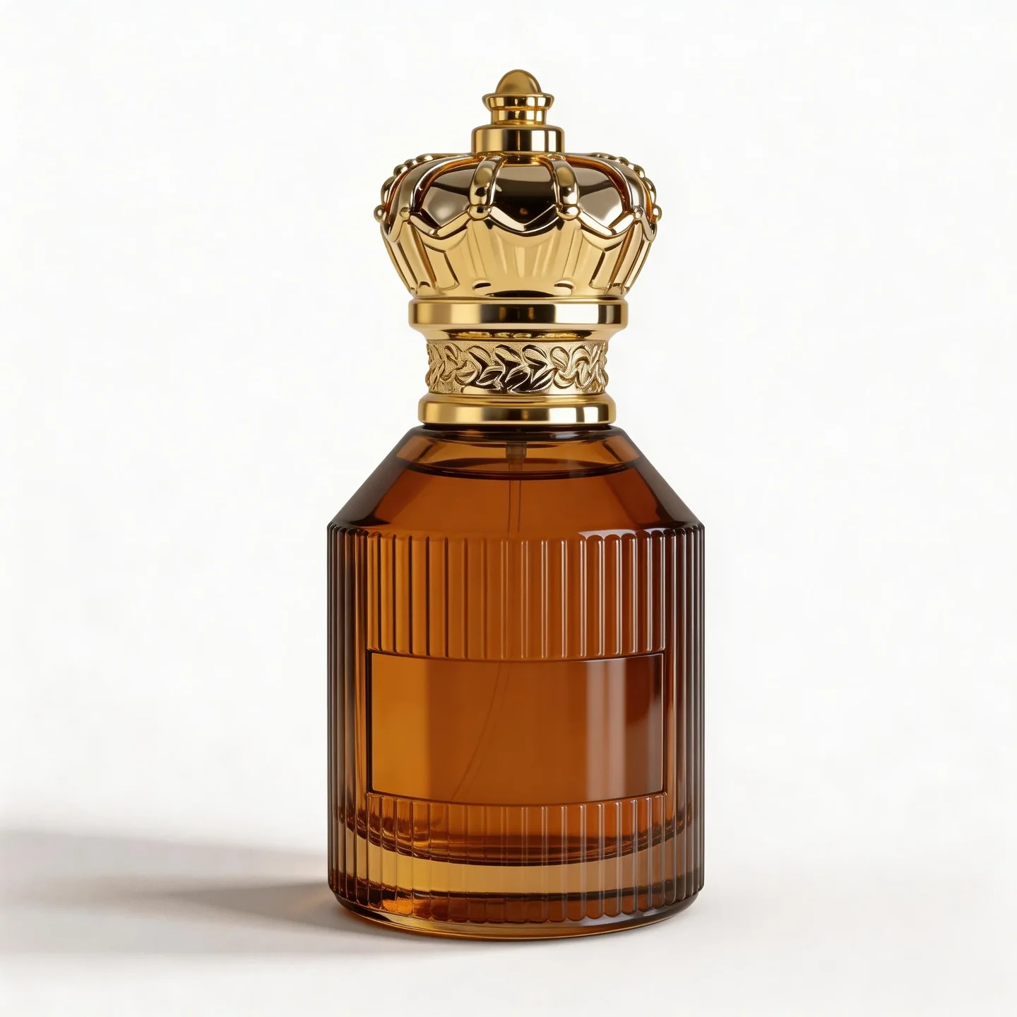30 / 50 / 100 ml Ribbed cylindrical perfume bottle with crown cap
