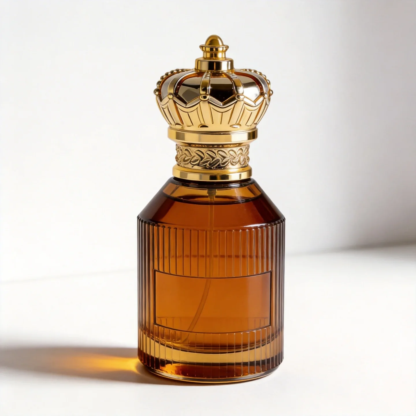30 / 50 / 100 ml Ribbed cylindrical perfume bottle with crown cap