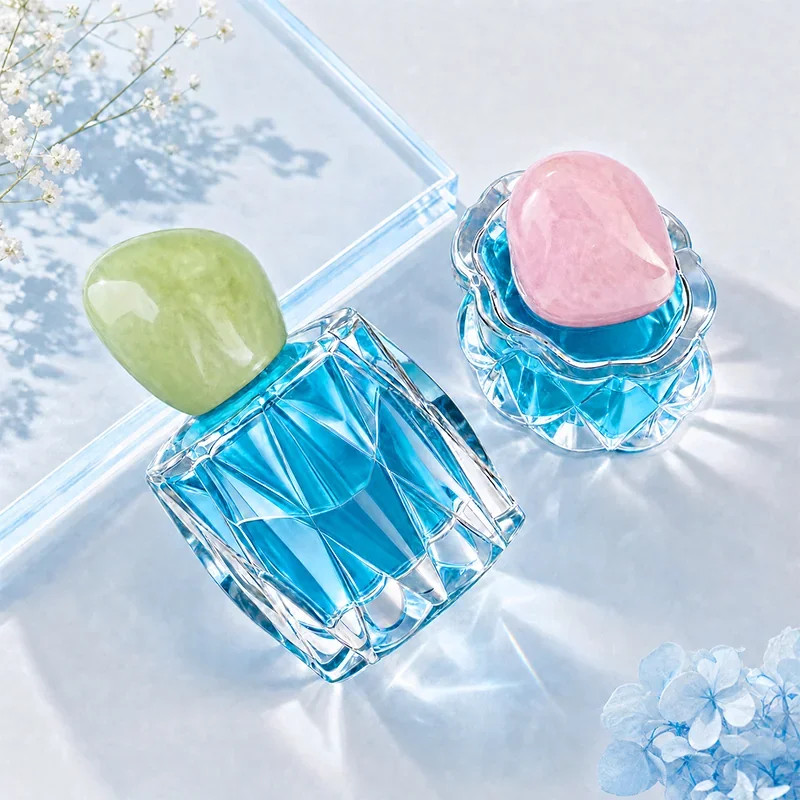 50 ml Diamond-pattern perfume bottle with rounded cap