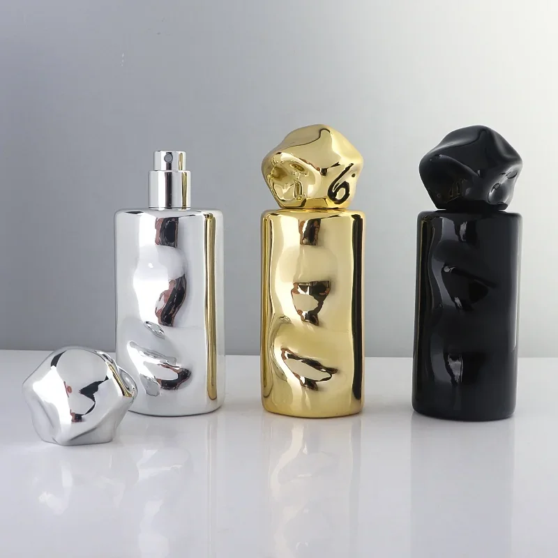 30 / 50 ml Sculpted perfume bottle with mirror-look finish