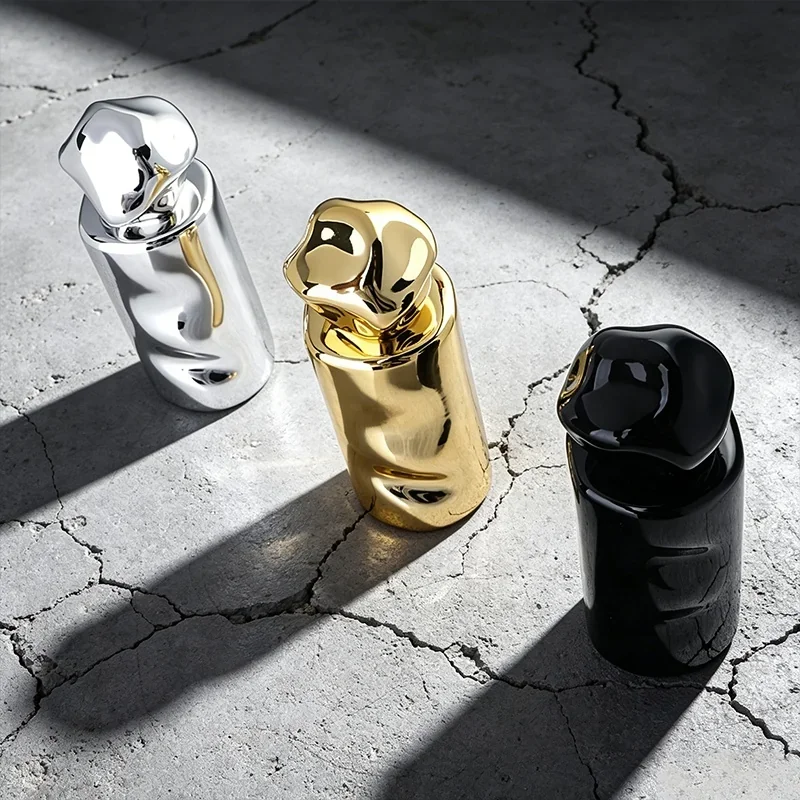 30 / 50 ml Sculpted perfume bottle with mirror-look finish