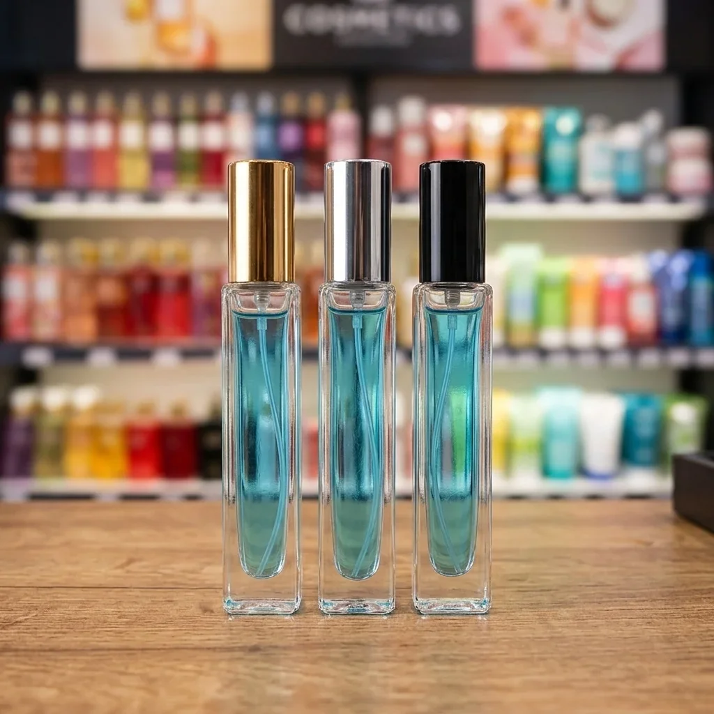 10 ml Slim rollerball perfume bottle with cylindrical cap