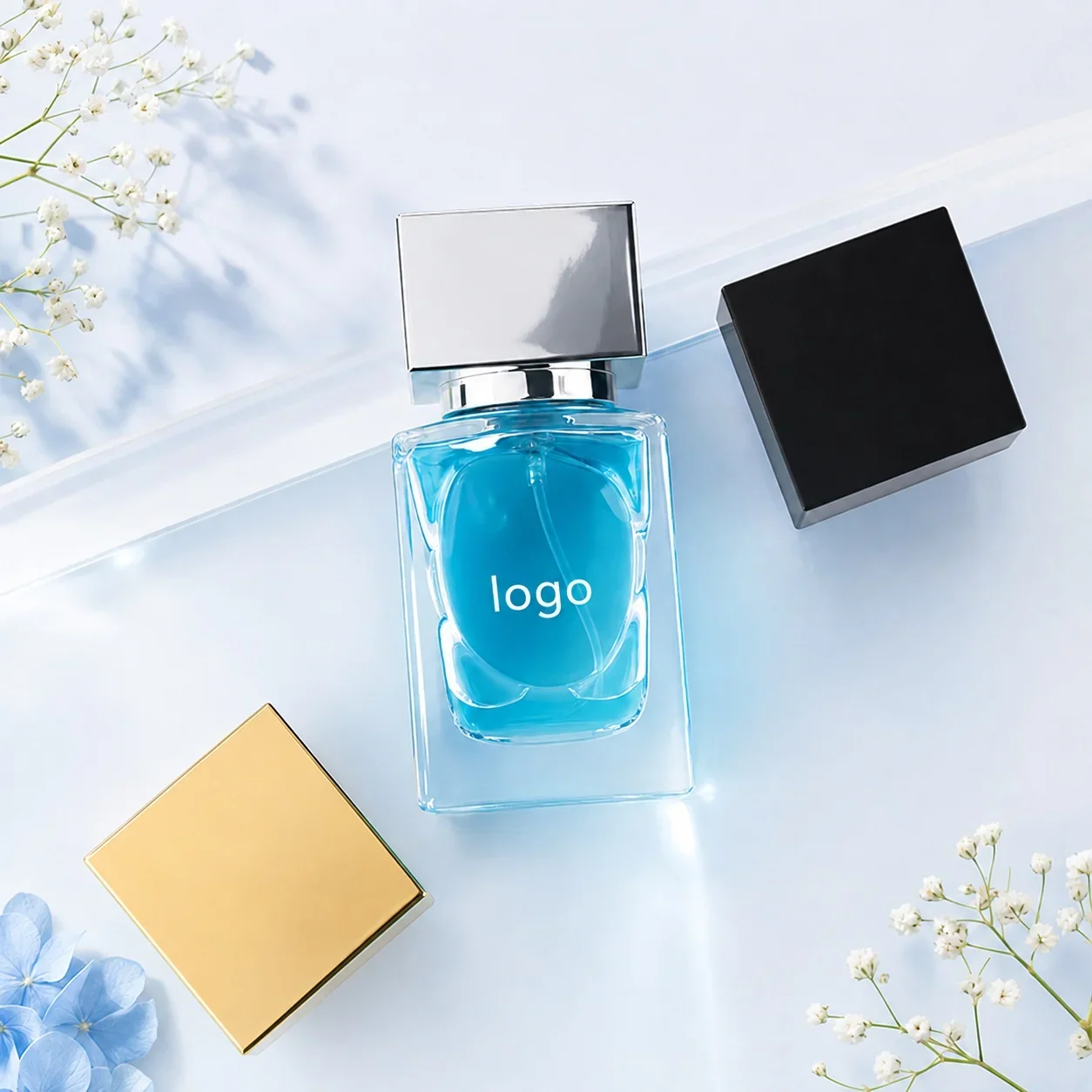 35 ml Rectangular perfume bottle with square cap