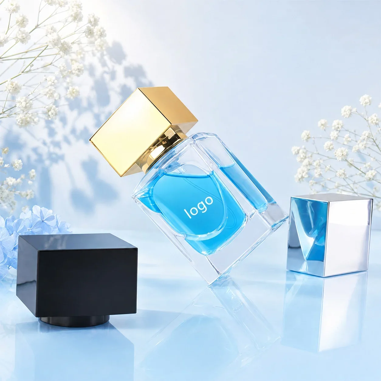 35 ml Rectangular perfume bottle with square cap