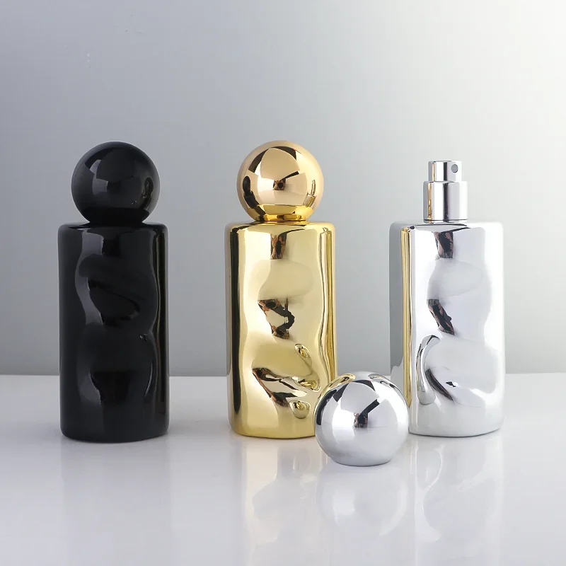 30 / 50 ml Sculpted perfume bottle with mirror-look finish