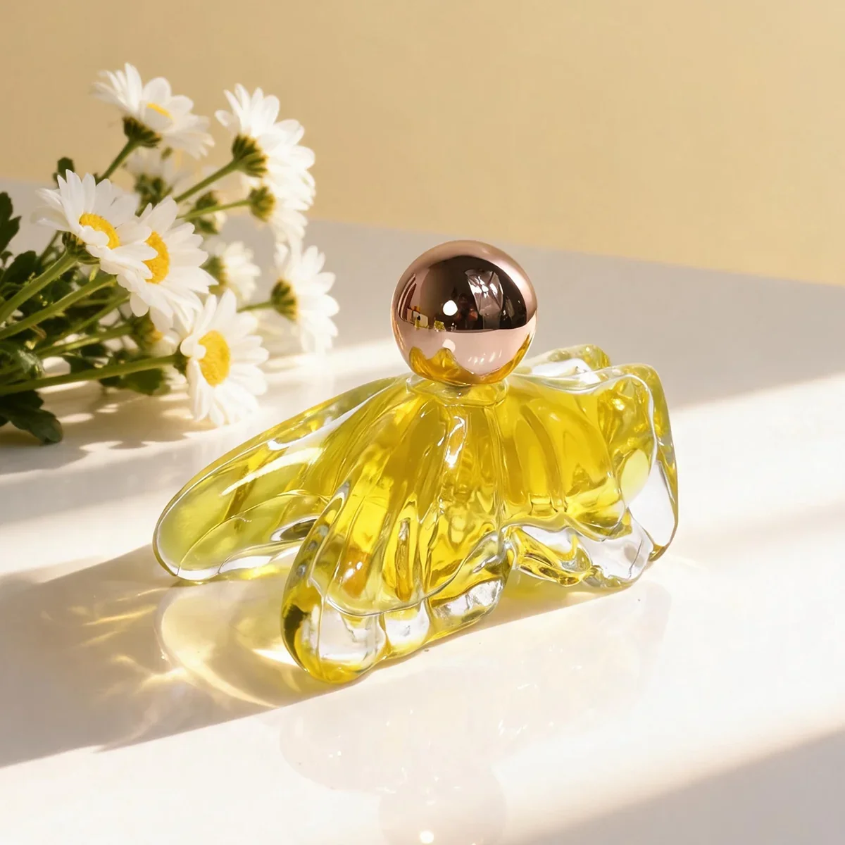 30 / 80 ml Petal-shaped perfume bottle with ball cap