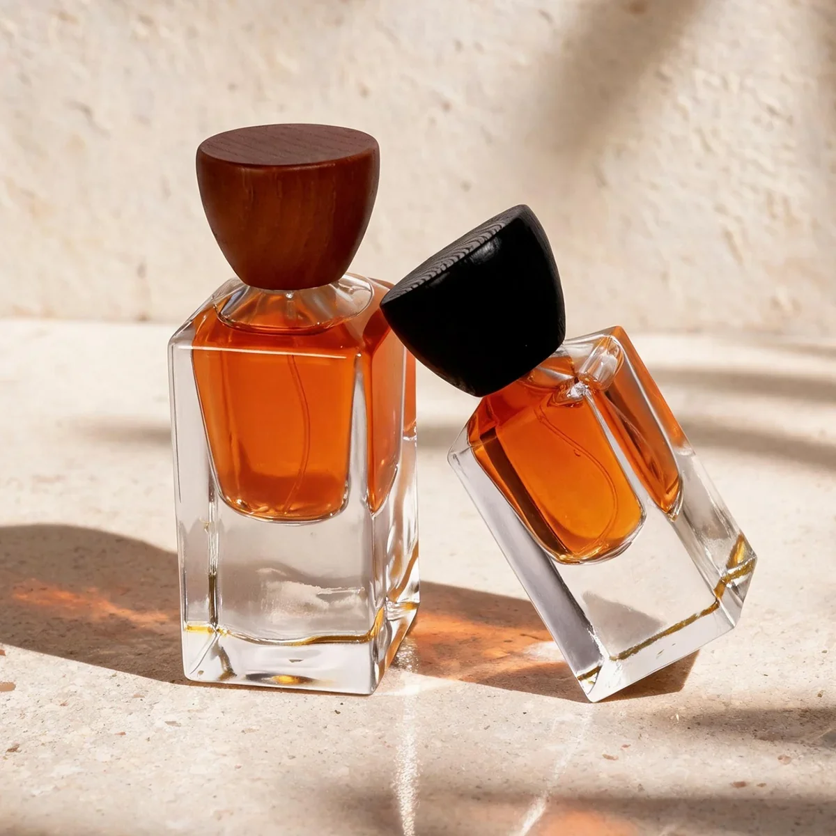 30 / 50 ml Rectangular perfume bottle with cup-shaped cap