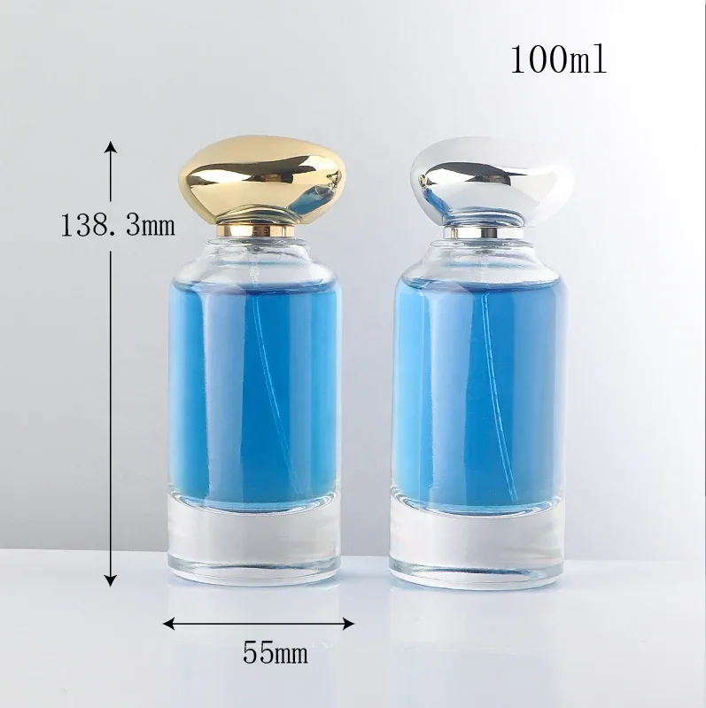 100 ml Perfume bottle with rounded disc cap