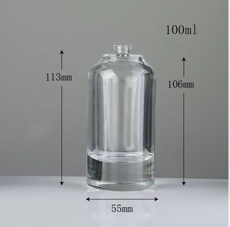 100 ml Perfume bottle with rounded disc cap