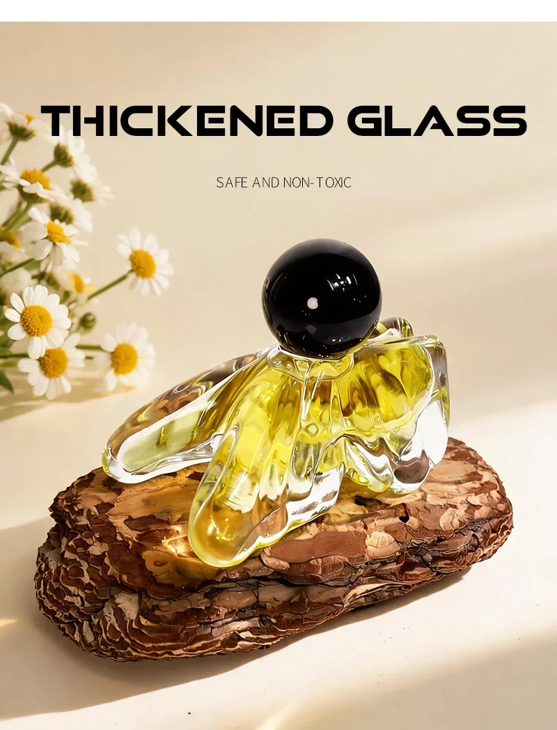 30 / 80 ml Petal-shaped perfume bottle with ball cap