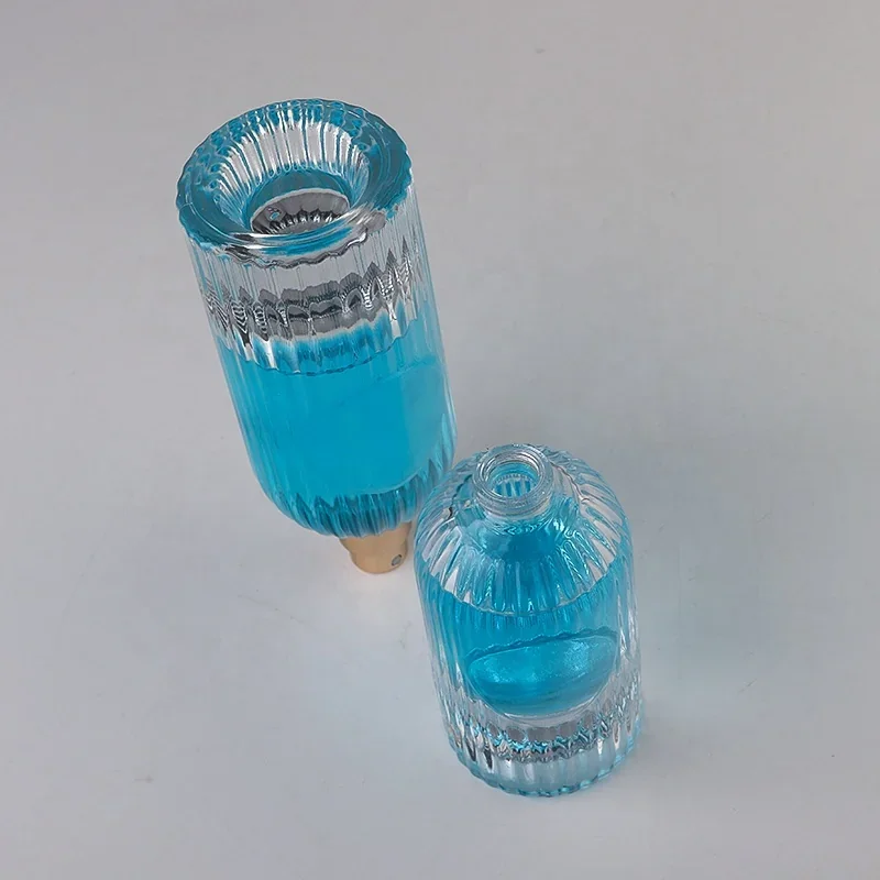 30 / 50 / 100 ml Fluted cylindrical perfume bottle with ball cap
