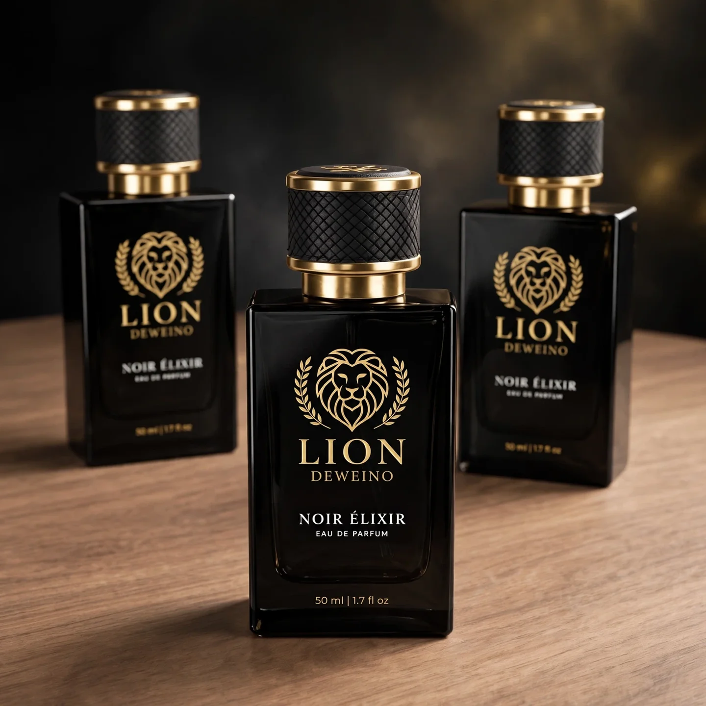 30 / 50 / 100 ml Matte black flat glass perfume bottle for gold-logo decoration