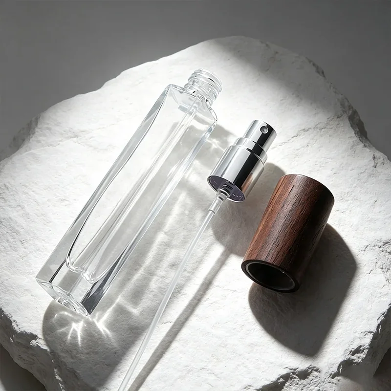 10 ml Slim perfume vial with wood-look cap