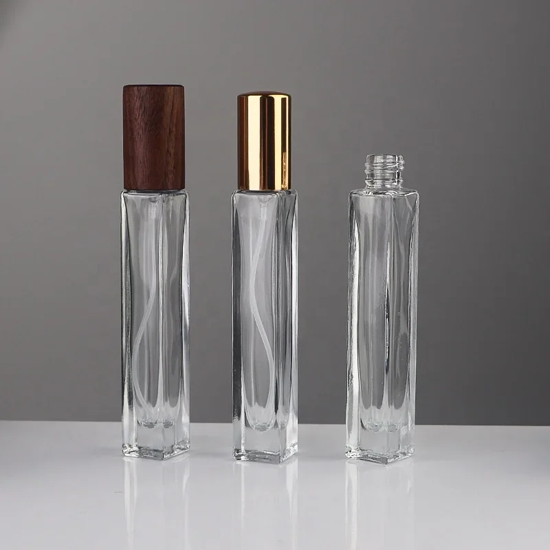 10 ml Slim perfume vial with wood-look cap