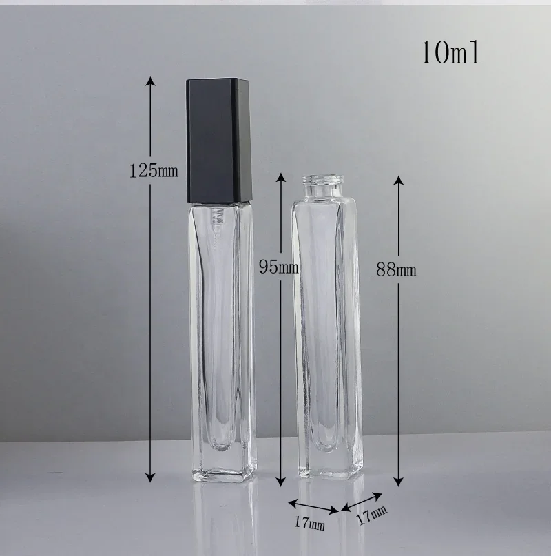 10 ml Slim rectangular perfume bottle with block cap