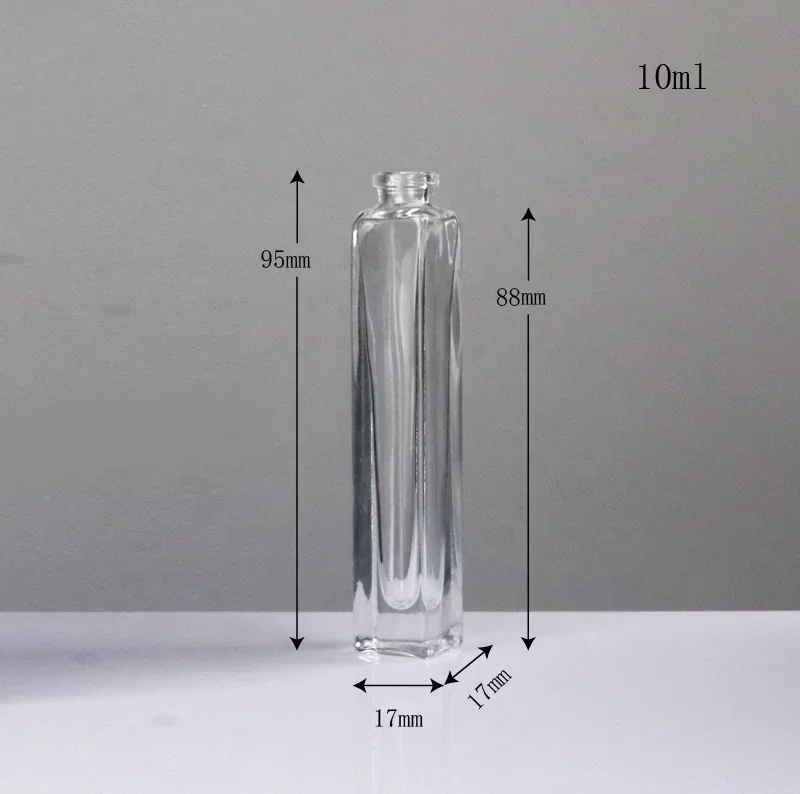 10 ml Slim rectangular perfume bottle with block cap
