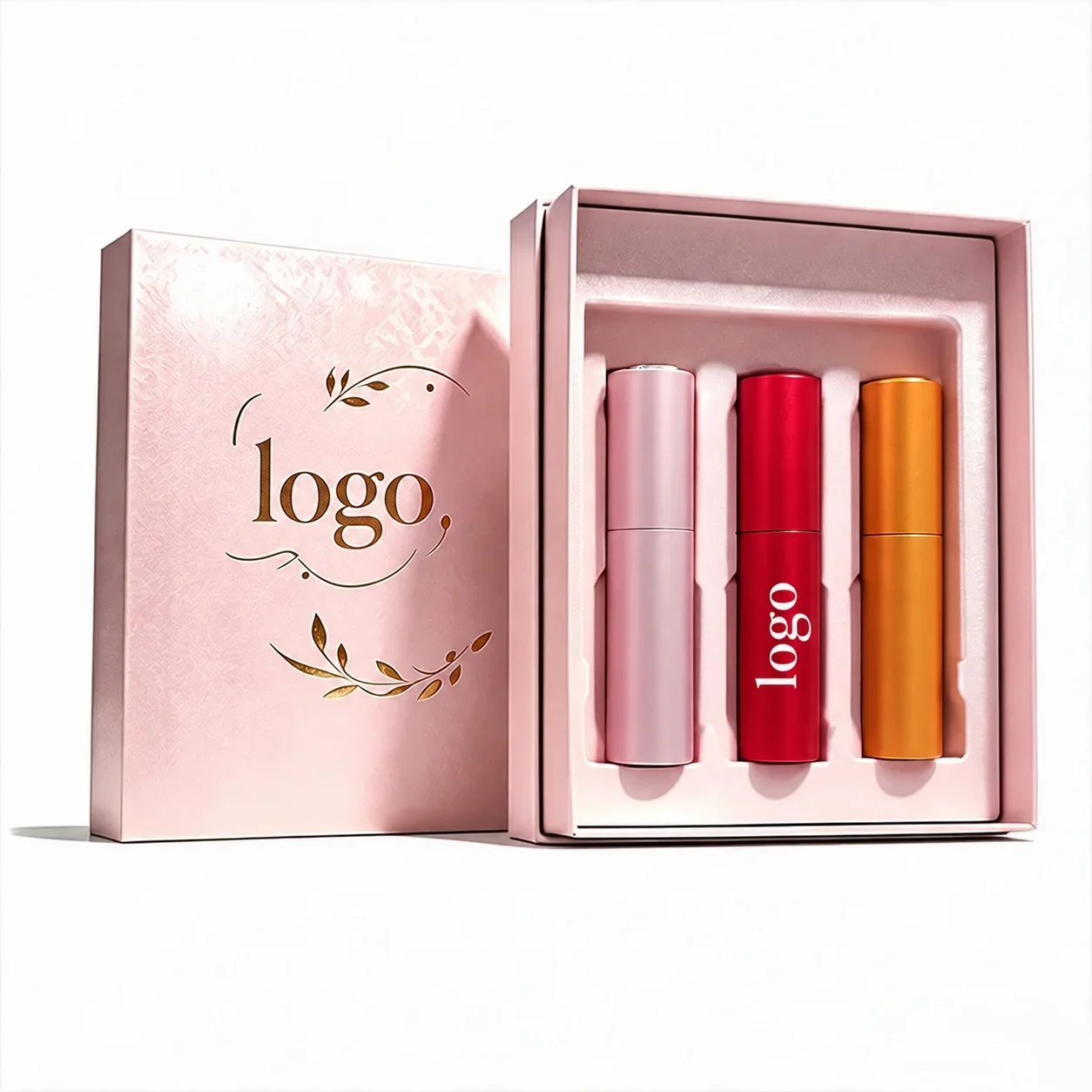 10 ml Cylindrical pocket spray bottle with metallic-look colors