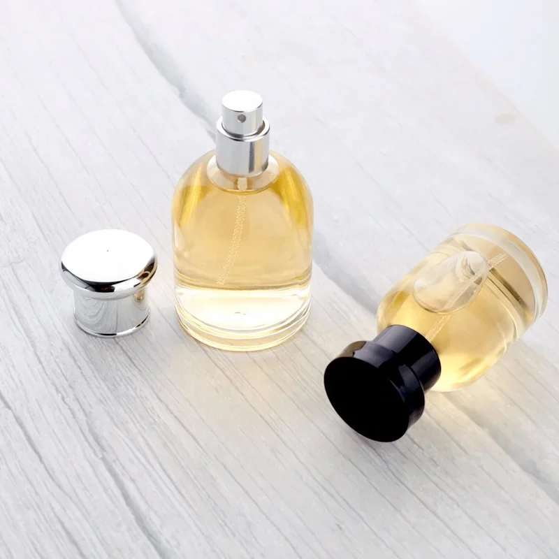 30 / 50 / 100 ml Rounded rectangular perfume bottle with tall cap