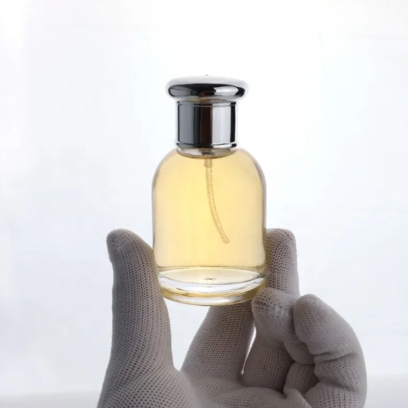 30 / 50 / 100 ml Rounded rectangular perfume bottle with tall cap