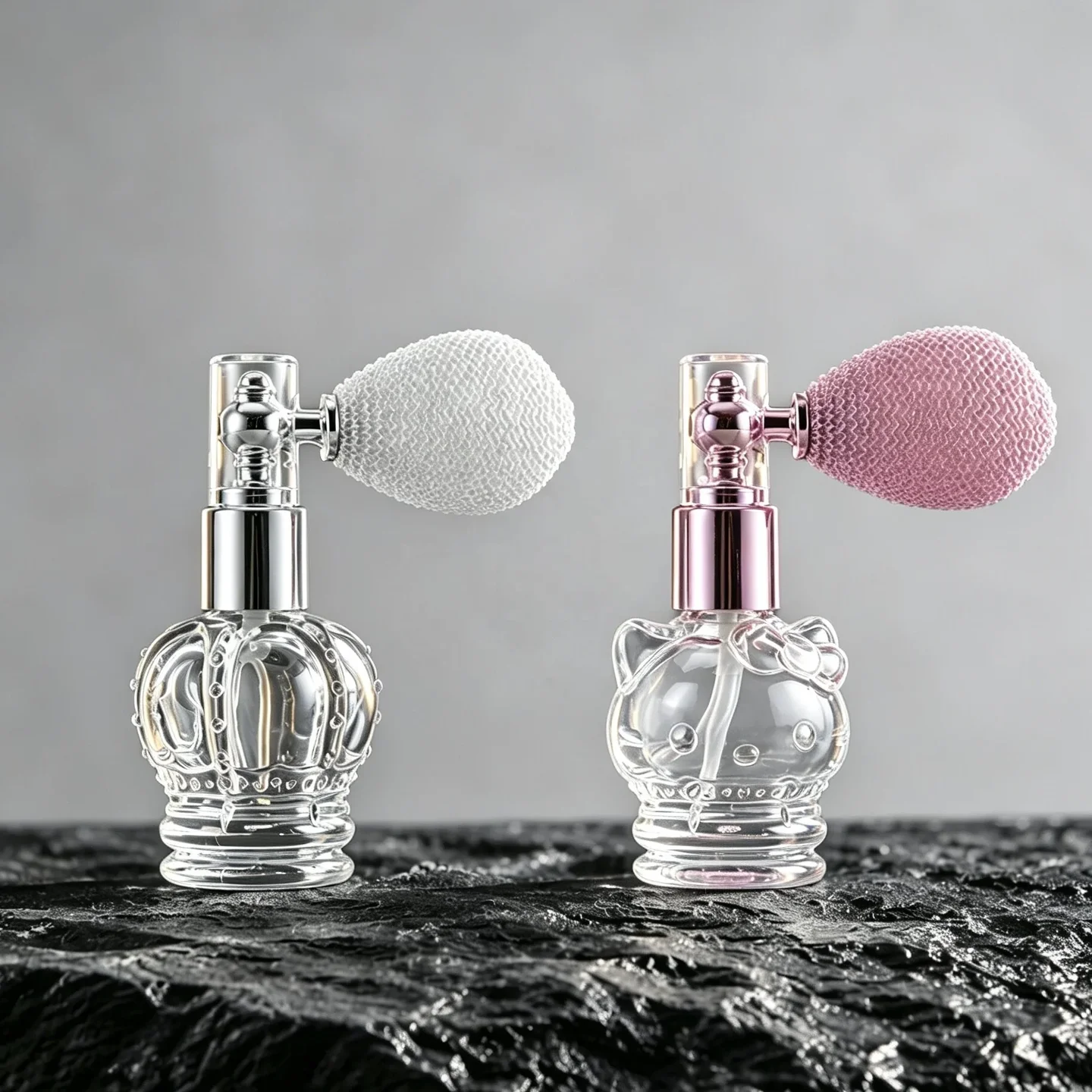 10 ml Crown-shaped perfume atomizer with squeeze bulb