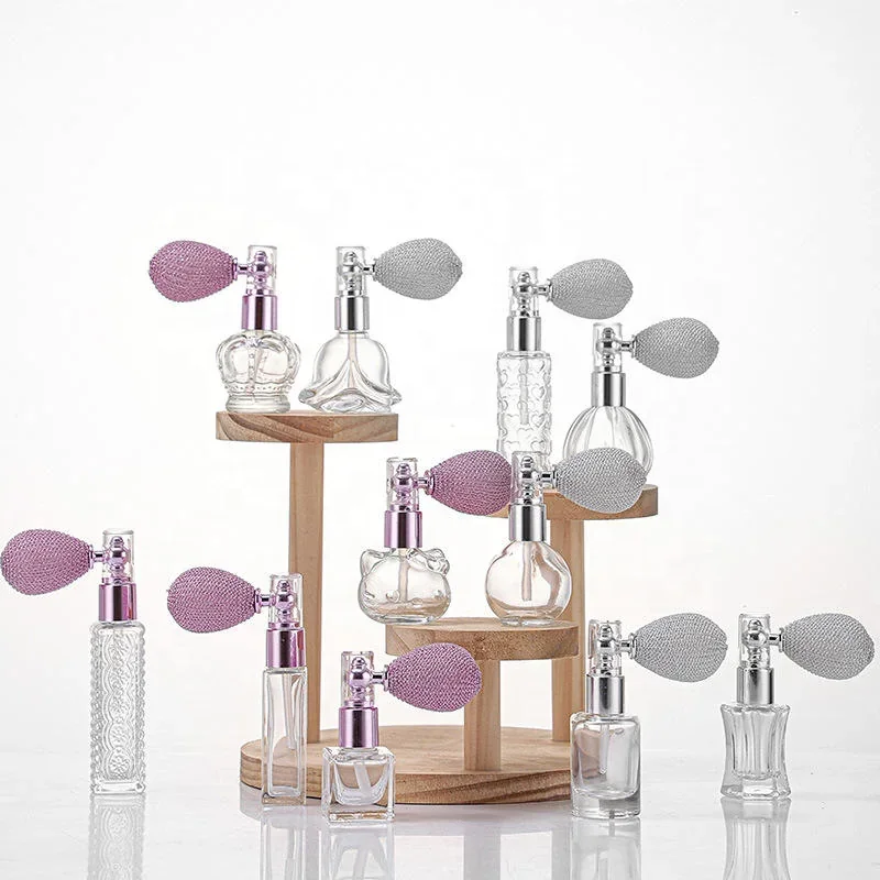 10 ml Crown-shaped perfume atomizer with squeeze bulb