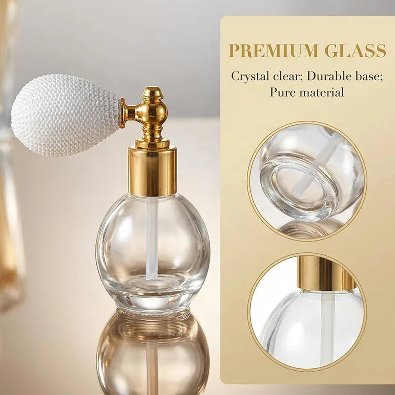 10 ml Crown-shaped perfume atomizer with squeeze bulb