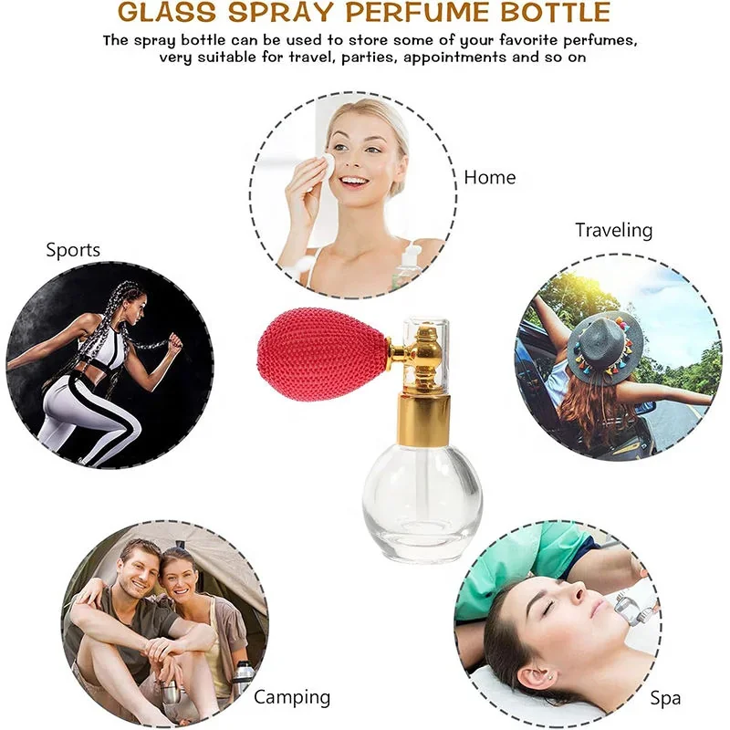 10 ml Crown-shaped perfume atomizer with squeeze bulb