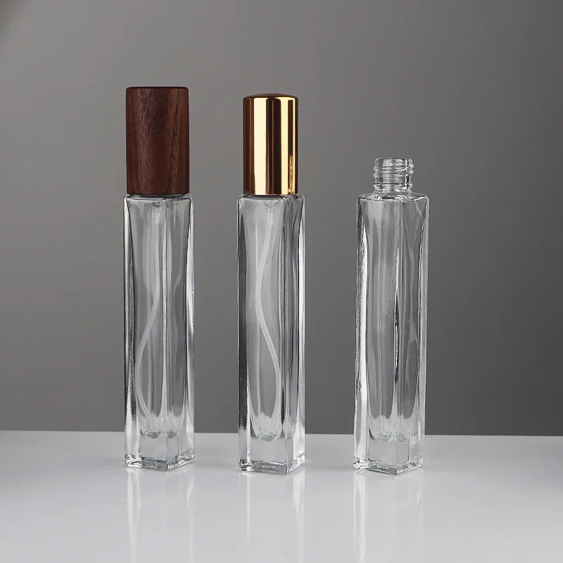 10 ml Slim perfume vial with wood-look cap