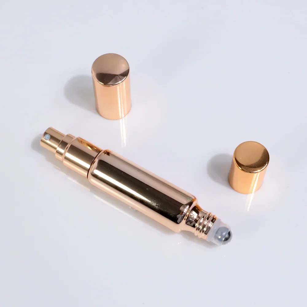 10 ml Pocket rollerball bottle with metallic-look case